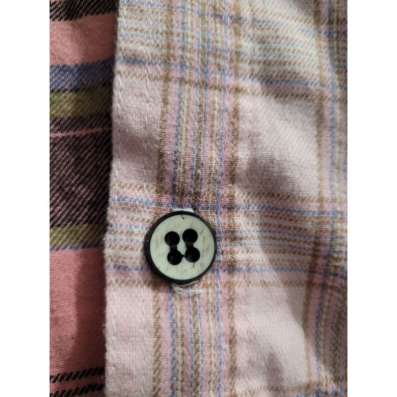 La Detresse Bleach Scorpio Flannel Color Block Oversized Plaid Shirt Small NWT - Picture 9 of 12